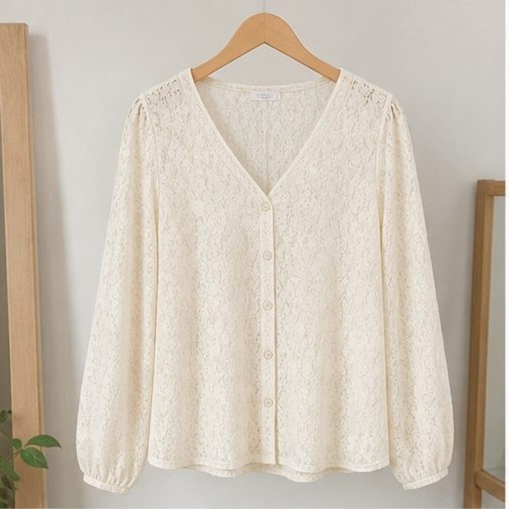 Cream Puff Sleeve Top